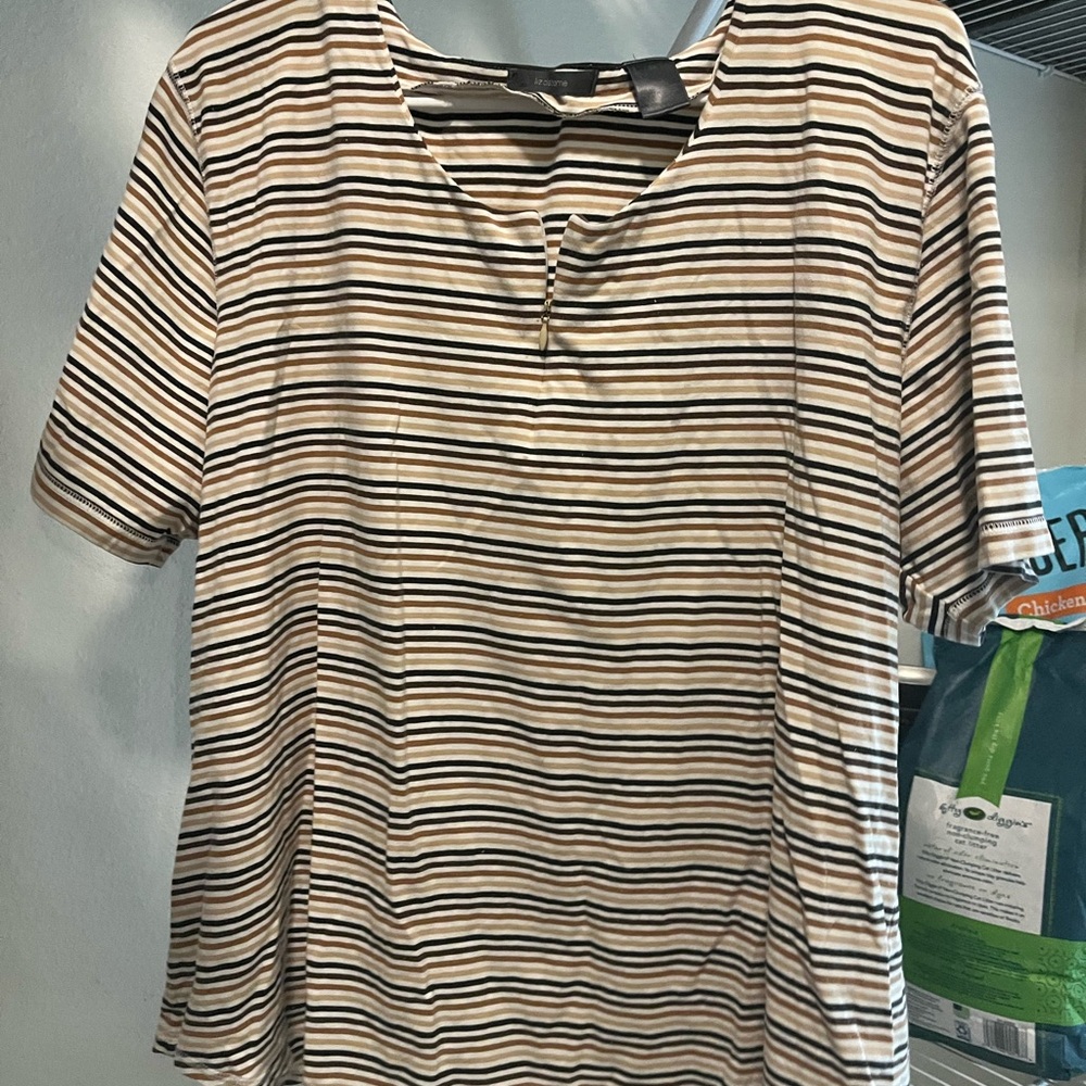 Striped Black and White Women's Top